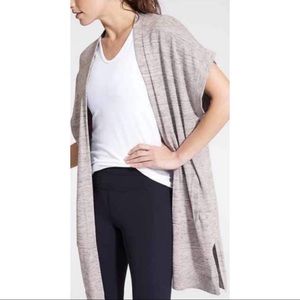 Athleta Harmony Sweater Cardigan in Gray, Size XL